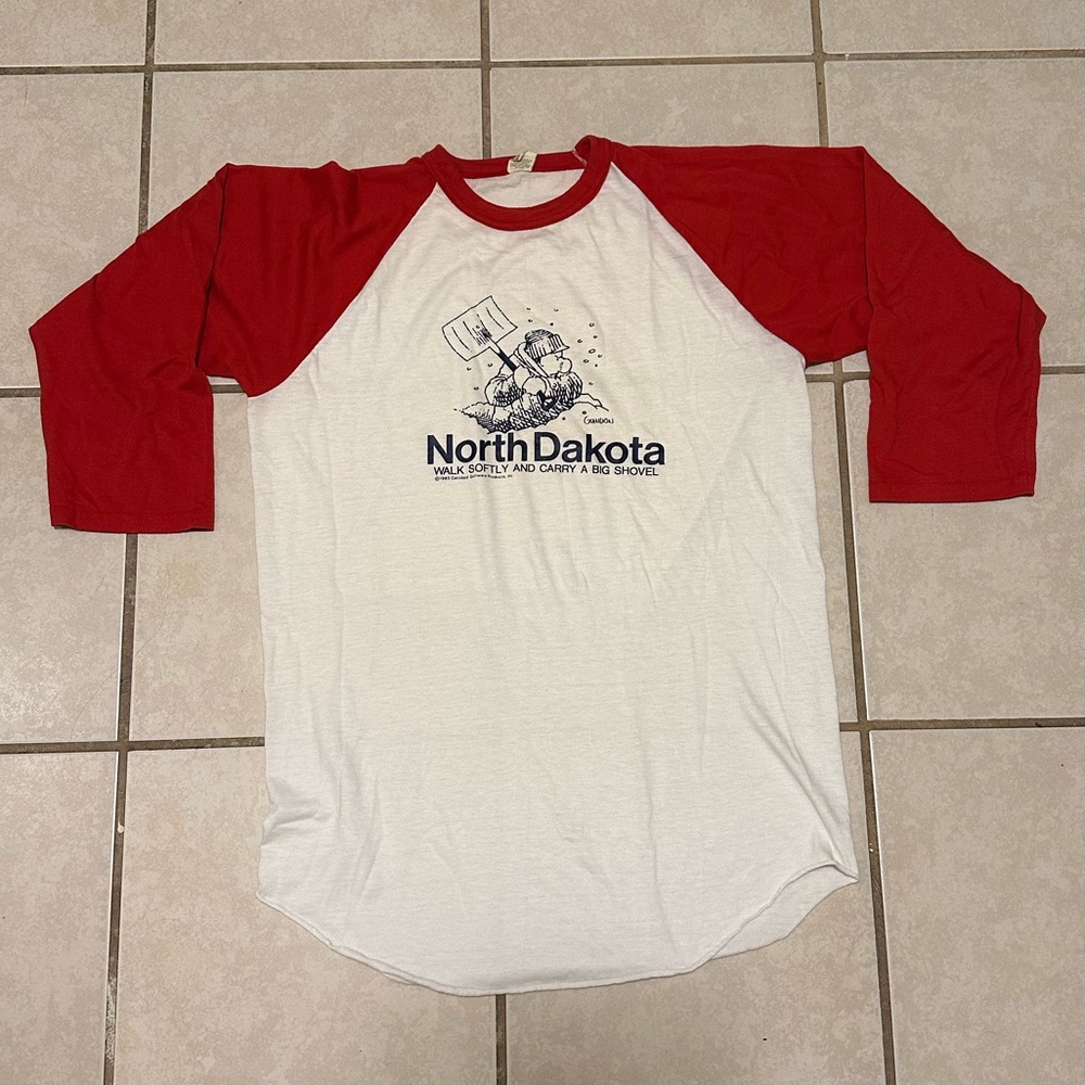 Vintage 1983 North Dakota Baseball Sleeve Shirt